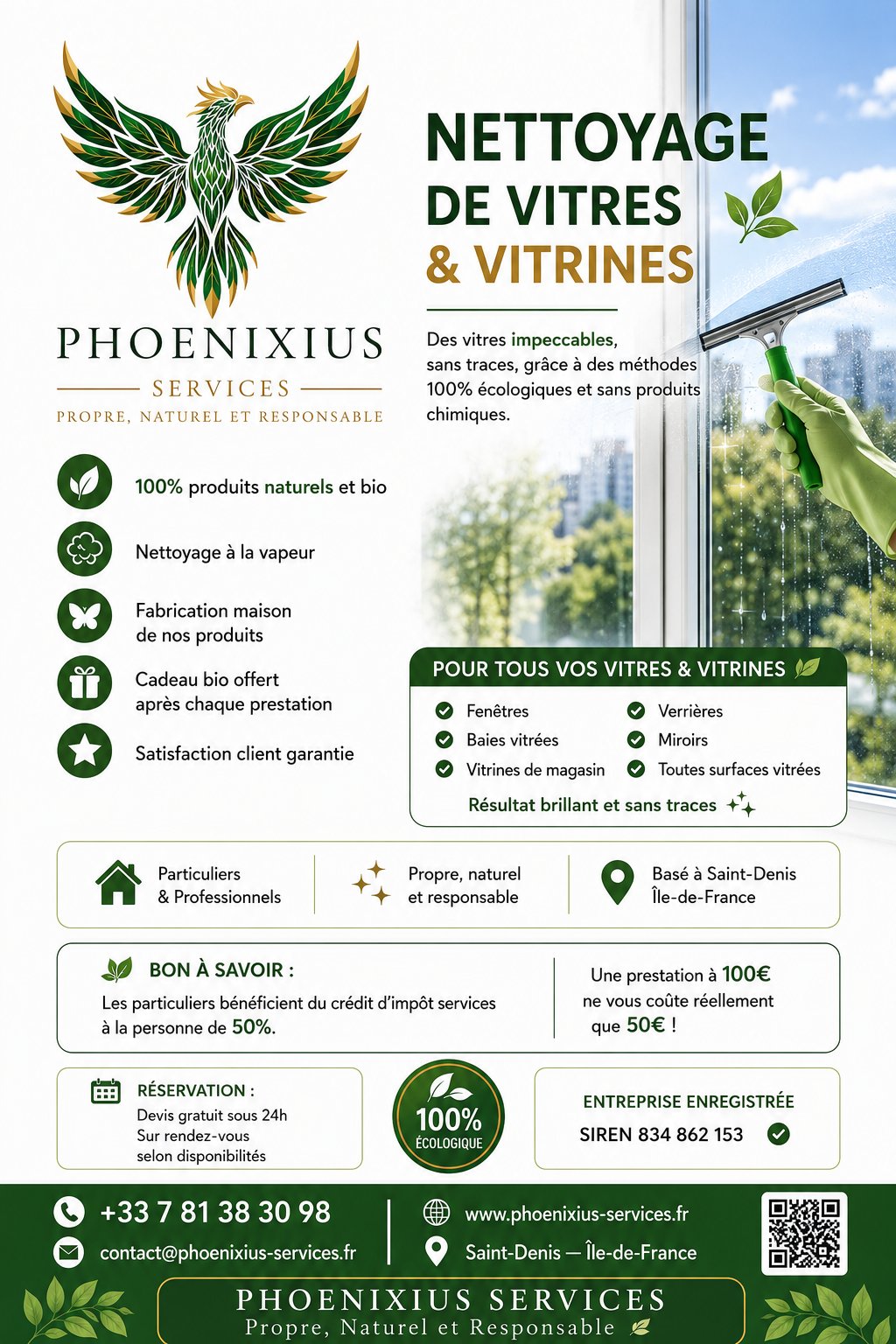 Brochure Nettoyage de vitres et vitrines
